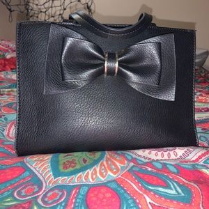 Black bow purse